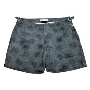 Orlebar Brown Swim Shorts Blue Swirl Trunks Bulldog Men's 36 Quiet Luxury